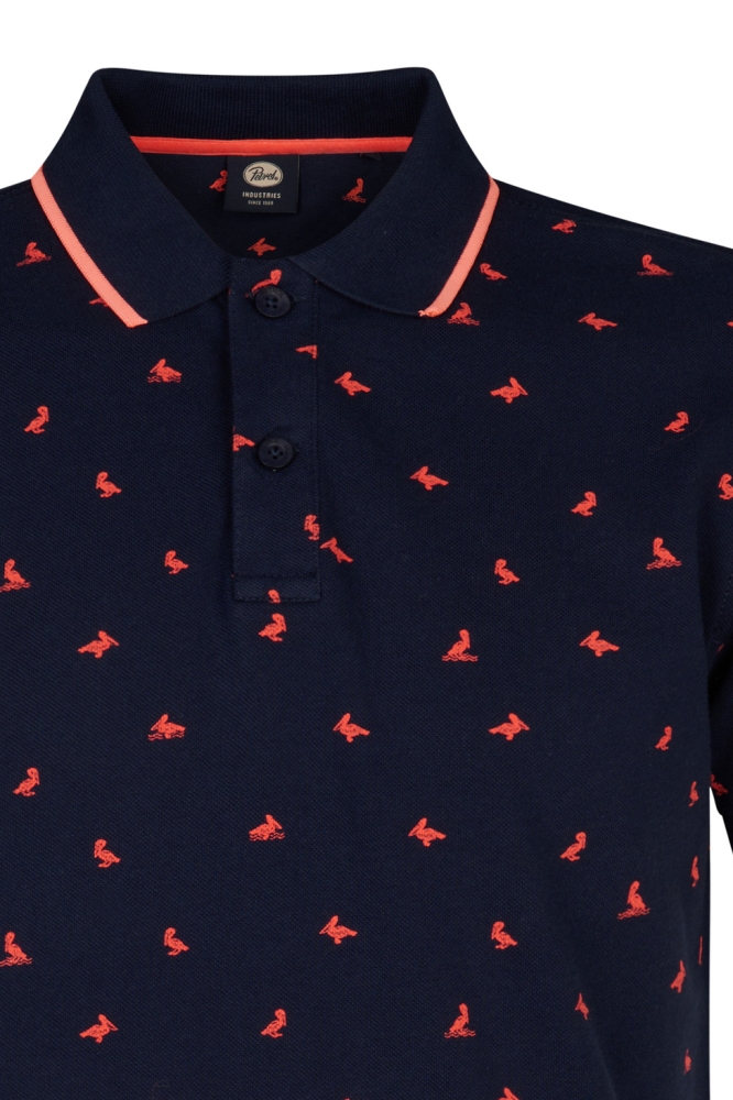 POLO MET ALLOVER PRINT M 1050 POL106 5178 Navy Blue